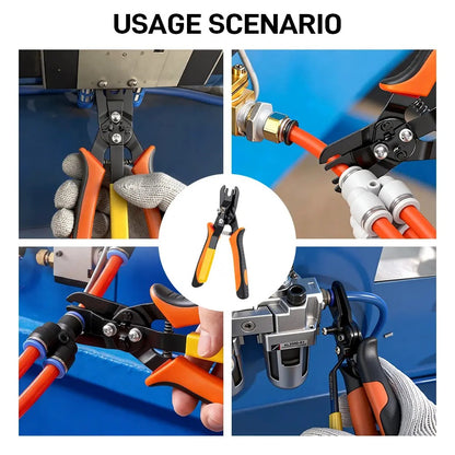 1-Hand Operation Heavy Duty Push-to-Connect Air Hose Connector Remover Pliers - Compact PVC, Carbon Steel, Automotive Pneumatic Quick Disconnect Repair Tools, Father's Day Gift for 3D Printers, Aquaria, Easy To Use